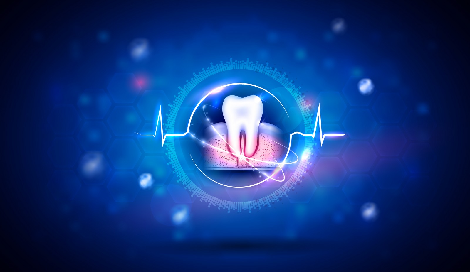 Teeth health care abstract design