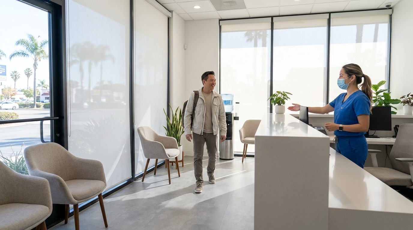 Clairemont Mesa dentist office reception at Precision Dental Arts San Diego