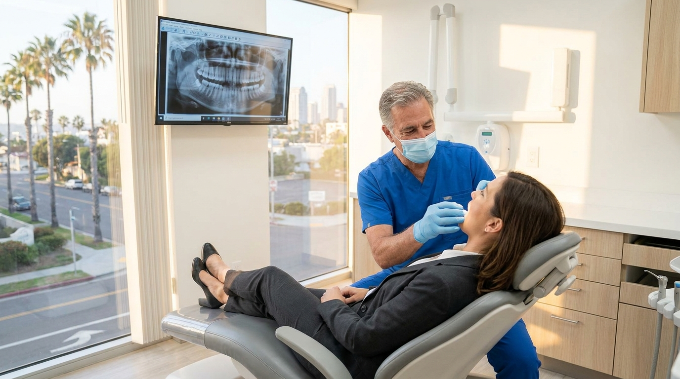 Kearny Mesa dentist professional exam at Precision Dental Arts San Diego